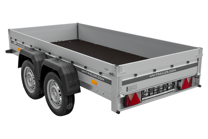 Zweiachsiger Anhänger mit Aluminiumseitenwänden 264x125 Unitrailer Garden 264/2 KIPP ALU