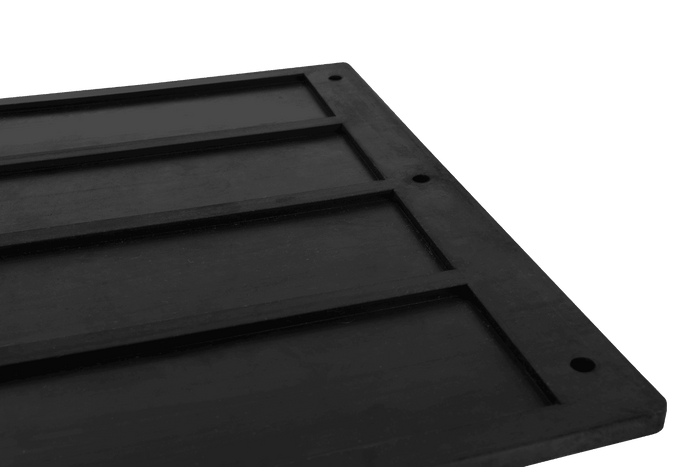 Satz mit zwei UNITRAILER-Gummischmutzfängern, Kotflügelabdeckungen 310/390 mm