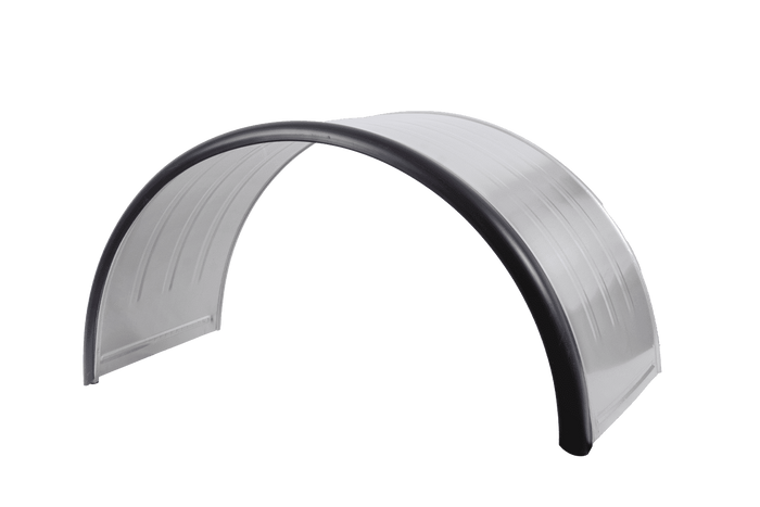 Doppelkotflügel für Anhänger 17,5–19,5 Zoll DOMAR DK7140 Radlauf 1000/500 mm Metall mit Gummikante