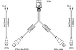 MANTES Elektroinstallation Anhängerkabelbaum 4,7m 7 Pol Stecker Bajonett 2x 5 Pol + 2x 2 Pol