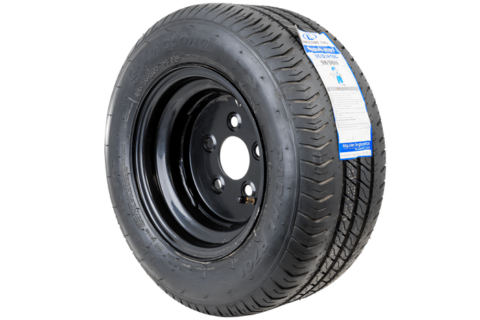 OUTLET Verstärktes Rad für Anhänger LINGLONG REIFEN 195/55 R10C 98/96N UNITRAILER FELGE schwarz 6Jx10&quot; 5x112 ET:-4