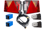 Lichtset: ASPÖCK MULTIPOINT IV Rückleuchten + ASPÖCK FLEXIPOINT I Seitenmarkierungsleuchten + MANTES 4,5m 13PIN Kabelbaum