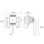 BASEUS GoTrip Serie universelle Handyhalterung für Fahrrad/Motorrad mit Spiegel