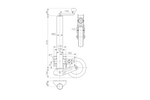 WINTERHOFF VK 60-BLH-255 SB automatisches Stützrad mit Griff 500 kg 60 mm 670–905 mm