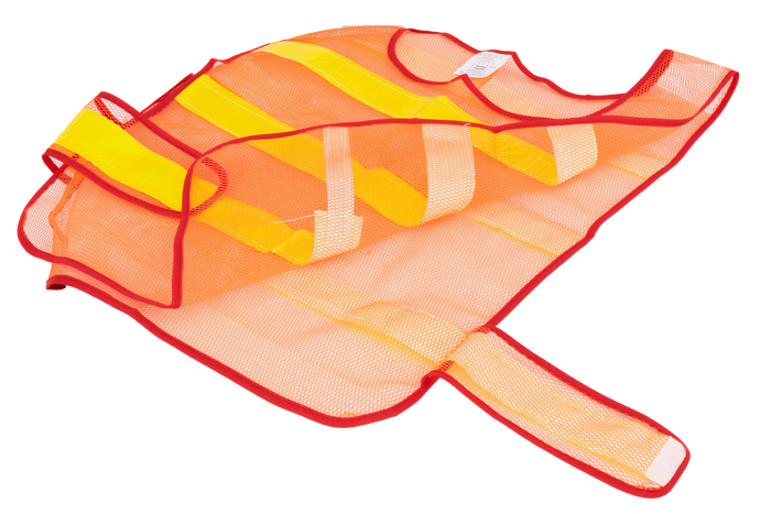 HERMON XXL orange Warnweste mit seitlichem Klettverschluss