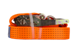 Satz aus vier UNITRAILER 15m/50mm/5t orangefarbenen Transportgurten mit Spannvorrichtung