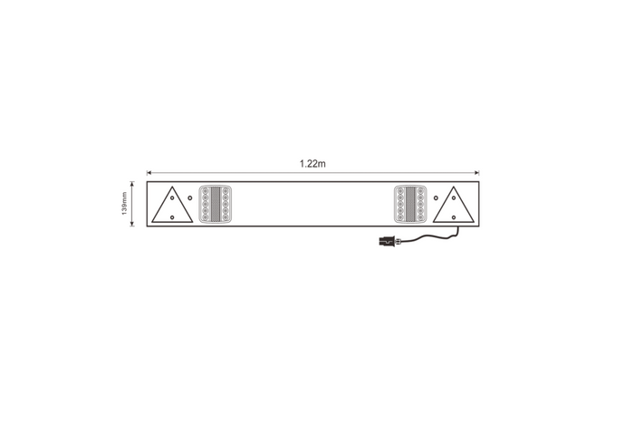 Beleuchtungspanel für TT TECHNOLOGY TT.12004 Anhänger, LED-Rücklicht, 5 Funktionen