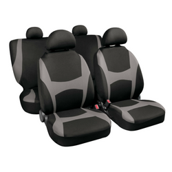 LAMPA Capri Autositzbezüge, schwarz/grau, für Vorder- und Rücksitze