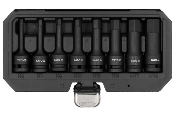 YATO YT-1066 Sechskant-Schlagschrauber-Steckschlüssel 6-19mm 8 Stück.