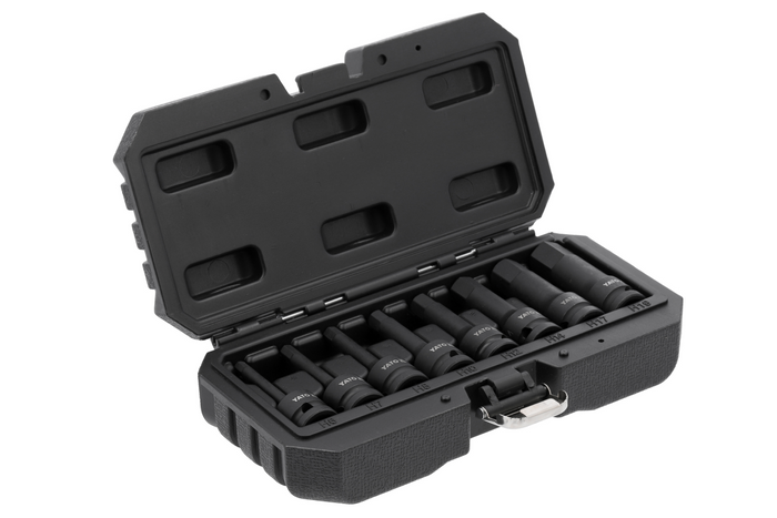 YATO YT-1066 Sechskant-Schlagschrauber-Steckschlüssel 6-19mm 8 Stück.