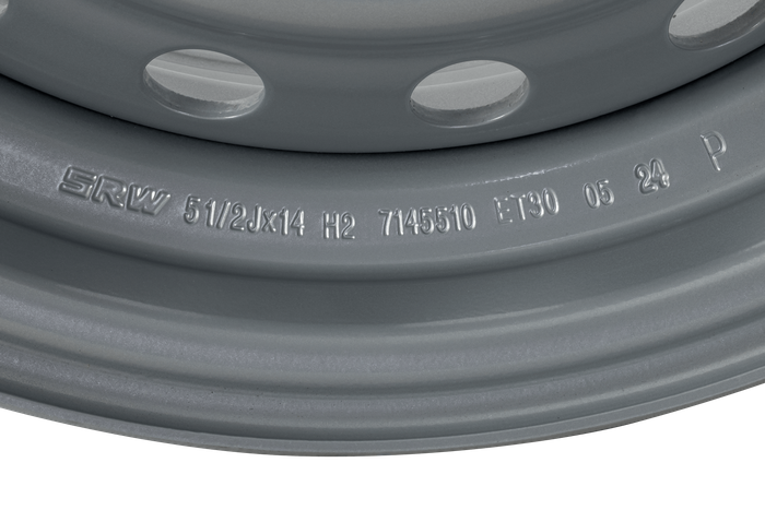 Stahlfelge für UNITRAILER-Anhänger 5,5Jx14"H2 5x112 ET:30