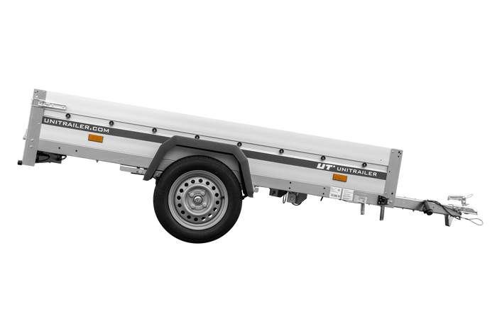 Autotransportanhänger auf Federn mit Aluminiumseitenwänden 230x125 Unitrailer Garden 230/R KIPP ALU