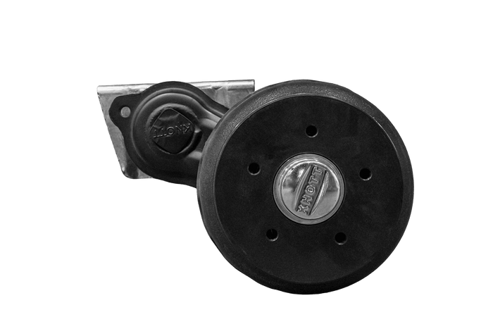 KNOTT VGB13 gebremste Achse für Anhänger/Autotransporter 1350 kg 1350 mm 1800 mm 5x112