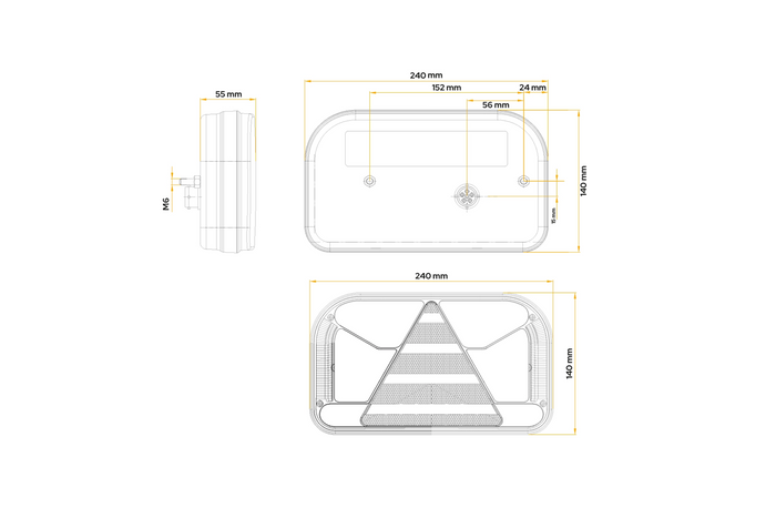 FRISTOM FT-170 LED-Rückleuchten, 7 Funktionen, links + rechts