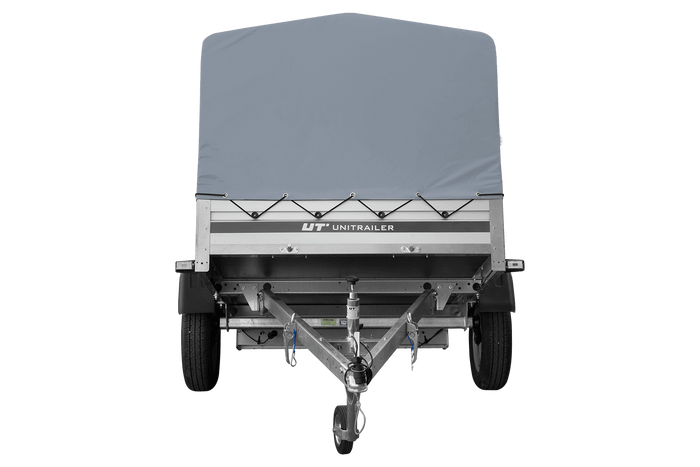 PKW-Anhänger mit Alubordwänden 200 x125 Garden Trailer 201 KIPP ALU mit grauer Hochplane