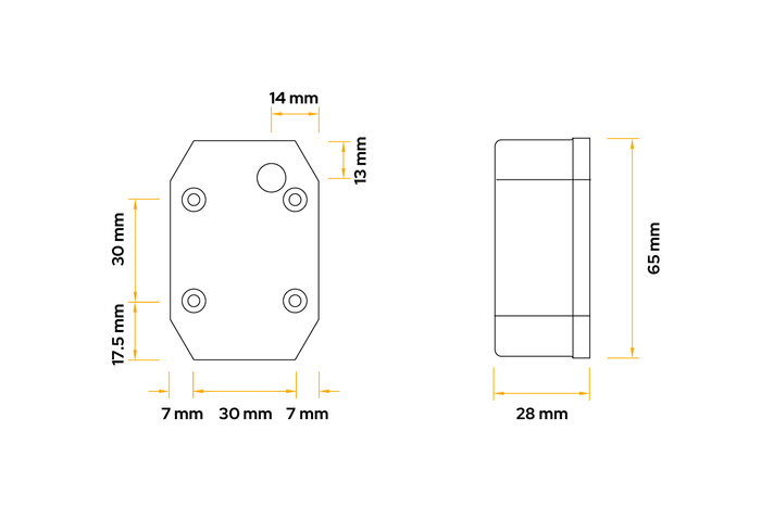 ASPÖCK FLEXIPOINT LED Umrissleuchte, universal, mit Halterung