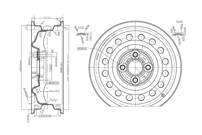 Stahlfelge für KENDA-Anhänger 4Jx13"H2 4x100 ET:30