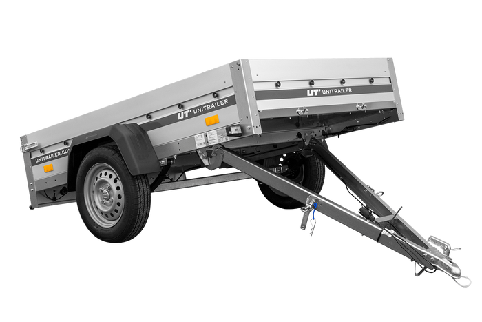 Anhänger auf Federn mit Aluminiumseitenwänden 200x125 Unitrailer Garden 201/R KIPP ALU