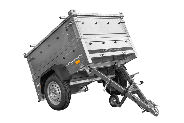 Einachsanhänger 150 x 106 UNITRAILER GARDEN 150 KIPP mit BIS-Bordwänden und Aluminium-Deckel