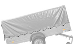 Abdeckung für den Rahmen h-800 UNITRAILER Plane für den Anhänger 264x125cm GARDEN 264 KIPP und EXPERT PLUS 2612