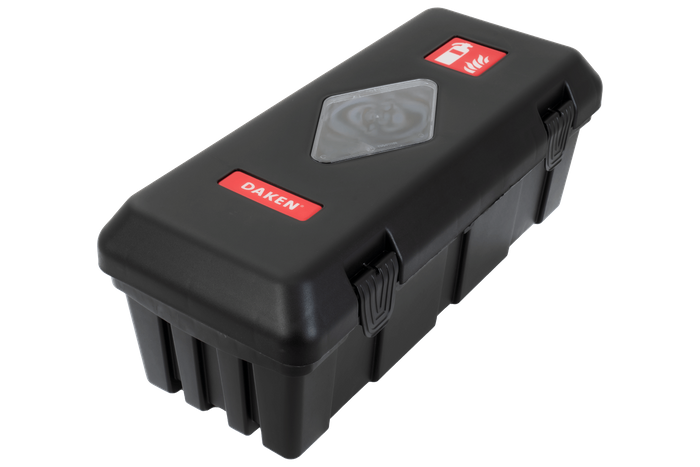 Feuerlöscherkasten 9kg DAKEN 82010 ADAMANT 671x310x247mm schwarz