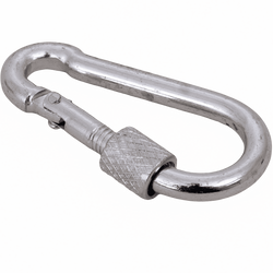 Karabinerhaken mit Sicherung für Seile DROMET KSZ.4.40 Feuerwehrkarabinerhaken 4x40mm