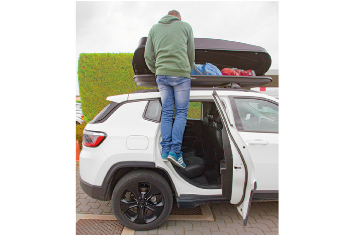 Trittstufe mit Sicherheitshammer