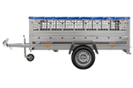 PKW-Anhänger 230x125 UNITRAILER GARDEN 230 KIPP mit Gitterwänden und blauer Abdeckung
