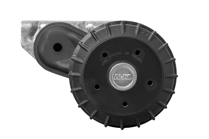 Gebremste AL-KO COMPACT Achse für schwere Anhänger und Autotransporter 1500kg 1600mm 2050mm 5x112