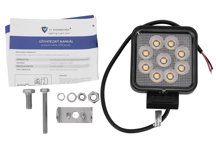 LED-Arbeitsscheinwerfer-Reflektor TT TECHNOLOGY TT.13336 36xLED 2880lm quadratisch