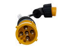 Bajonettadapter 5-polig / abgewinkelter Stecker ASS2 7-polig ASPÖCK linker Adapter