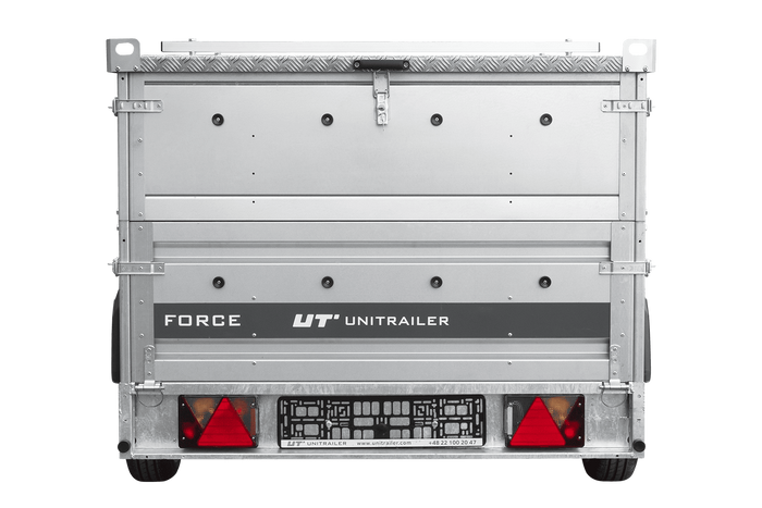 Einachsanhänger 264x125 UNITRAILER FORCE 264 KIPP mit BIS-Seitenwänden und Aluminiumabdeckung