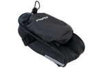 PROFEX 82318 Lange schwarze Luxus-Fahrradsatteltasche mit Flaschenfach