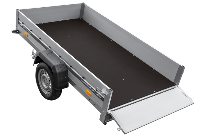 Anhänger mit Aluminiumseitenwänden 230x125 Unitrailer Garden 230 KIPP ALU