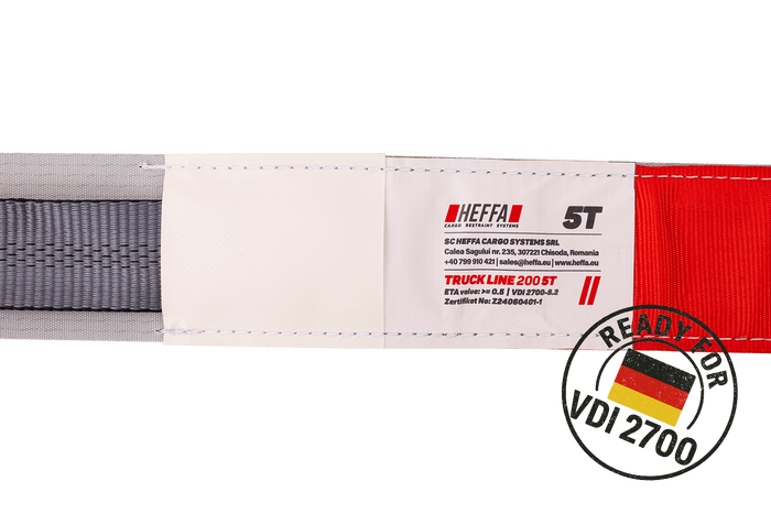 4er Set HEFFA CARLINE 130 Anhänger-Transportgurte, Radsicherungsgurte 5m/50mm/5t VDI 2700
