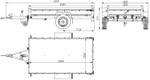 PKW-Anhänger 230x125 UNITRAILER GARDEN 230 KIPP mit Zusätzbordwänden und blauer Hochplane