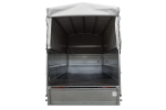 Leichtanhänger auf Federn 264x125 UNITRAILER GARDEN 264/R KIPP mit BIS-Seiten, H-800-Rahmen und grauer Plane