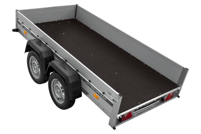 Zweiachsiger Anhänger mit Aluminiumseitenwänden 264x125 Unitrailer Garden 264/2 KIPP ALU