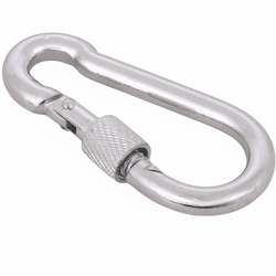 Karabinerhaken mit Sicherung für Seile DROMET KSZ.5.50 Feuerwehrkarabinerhaken 5x50mm