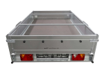PKW-Anhänger auf Federn 200x125 UNITRAILER GARDEN 201/R KIPP mit H-0 Rahmen und grauer Plane