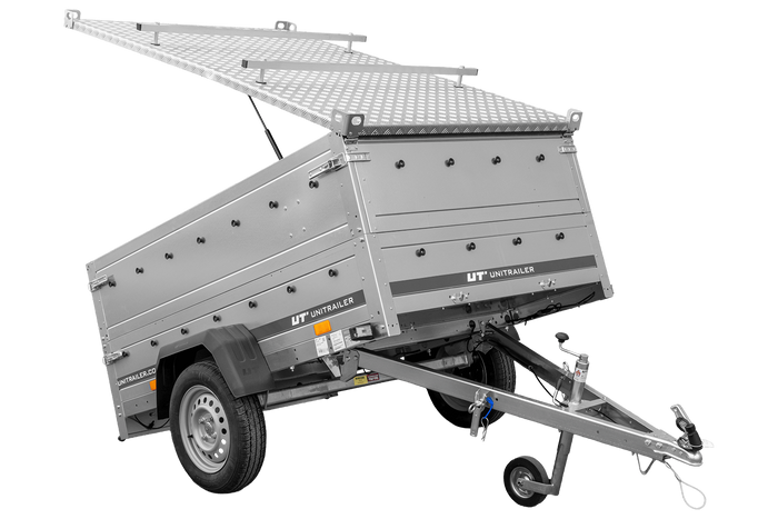 PKW-Anhänger 200x125 UNITRAILER GARDEN 201 KIPP mit Bordwandaufsatz und Aludeckel