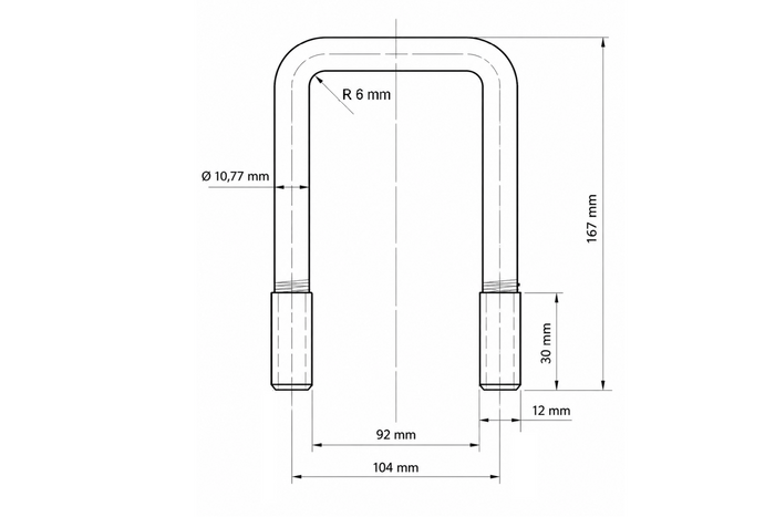 DROMET Vierkantklemme Typ C-Klemme M12 92×167mm