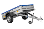 Leichter Anhänger 200x106 UNITRAILER GARDEN 200 KIPP mit H-0-Rahmen und blauer Plane