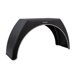 Kotflügel für Anhänger 15-17,5" DOMAR DK3114, flacher Radlauf 950/300 mm mit weißer Zierleiste