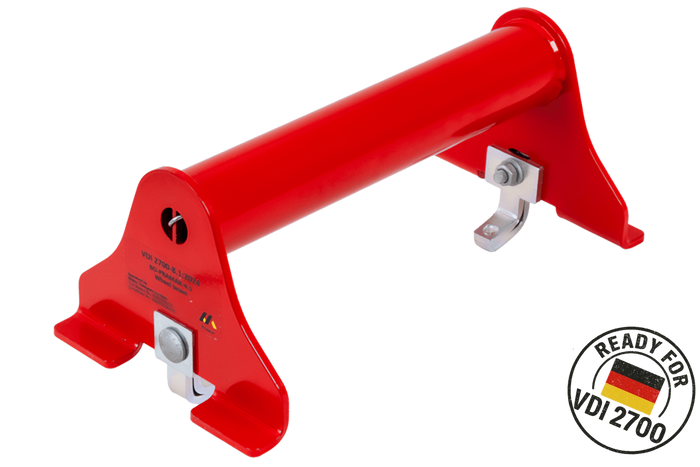 PRAMAR Radstopper VDI 2700 rot Abschleppwagen Radsicherung - verstellbar, universal