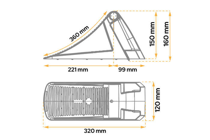 AL-KO Unterlegkeil: 160 mm UK36
