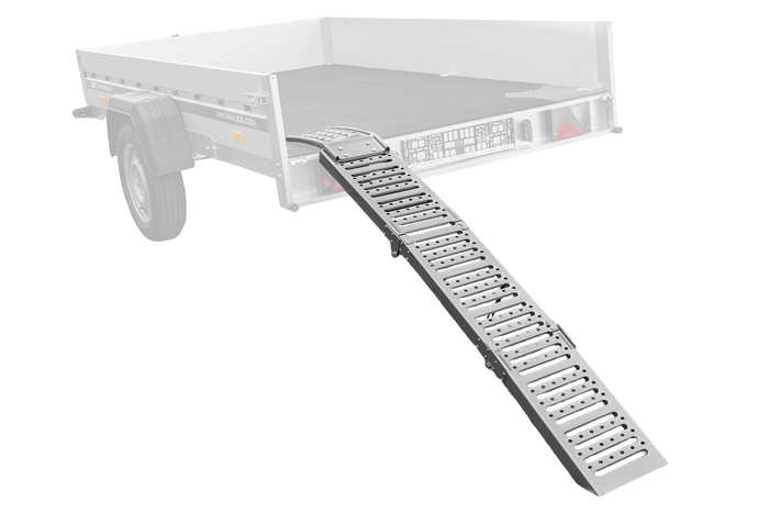 UNITRAILER ALR005 klappbare Auffahrrampe aus Stahl für Anhänger, 200 cm, 250 kg