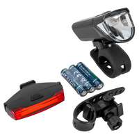 PROFEX 92618 Super Vision Fahrradlichtset (vorne und hinten), batteriebetrieben
