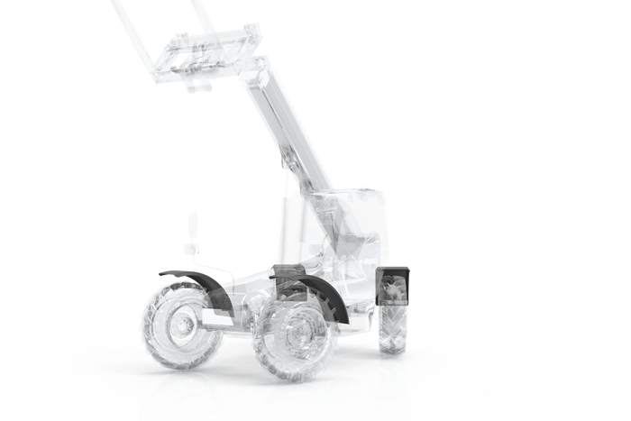 Kotflügel für landwirtschaftliche Maschinen 12-14" DOMAR T10060 Radlauf 750/235 mm