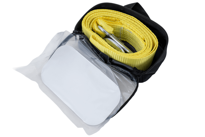 Abschleppseil mit Haken UNITRAILER Abschleppgurt 3m/50mm/3t gelb